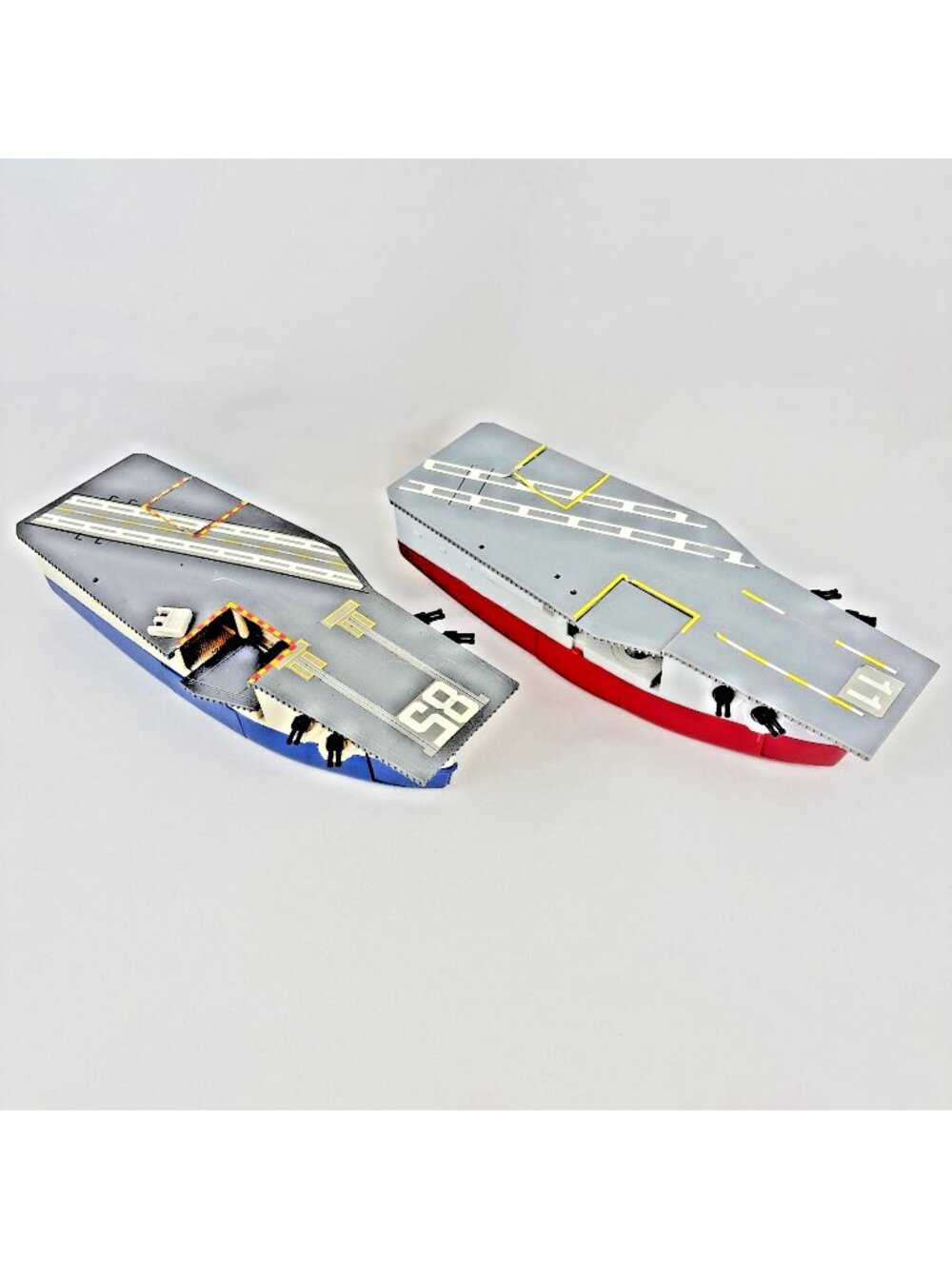 Vtg 1988 Galoob Micro Machines Aircraft Carrier x2 Play Set Incomplete For Parts